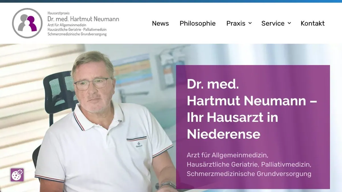 Startseite der Hausarztpraxis Dr. Neumann